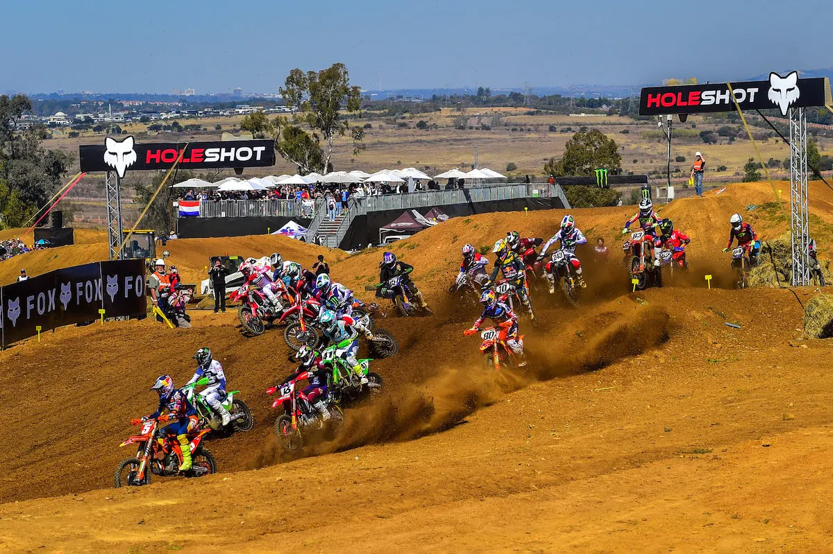 Coenen, Febvre and Vialle battle off the start.