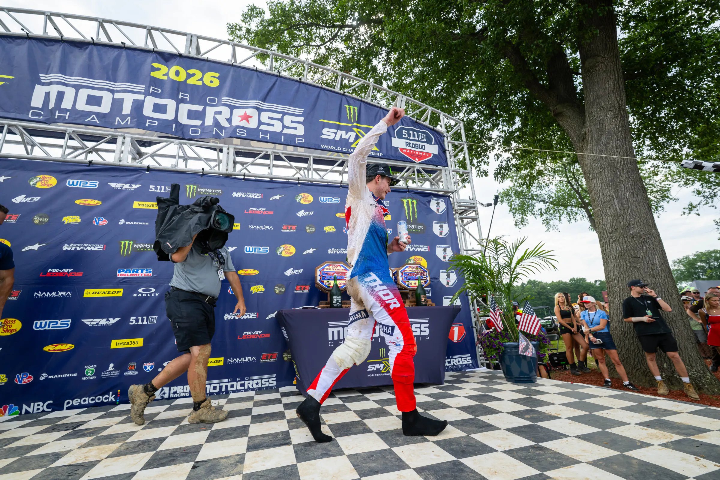Davies doesn't need shoes to celebrate.