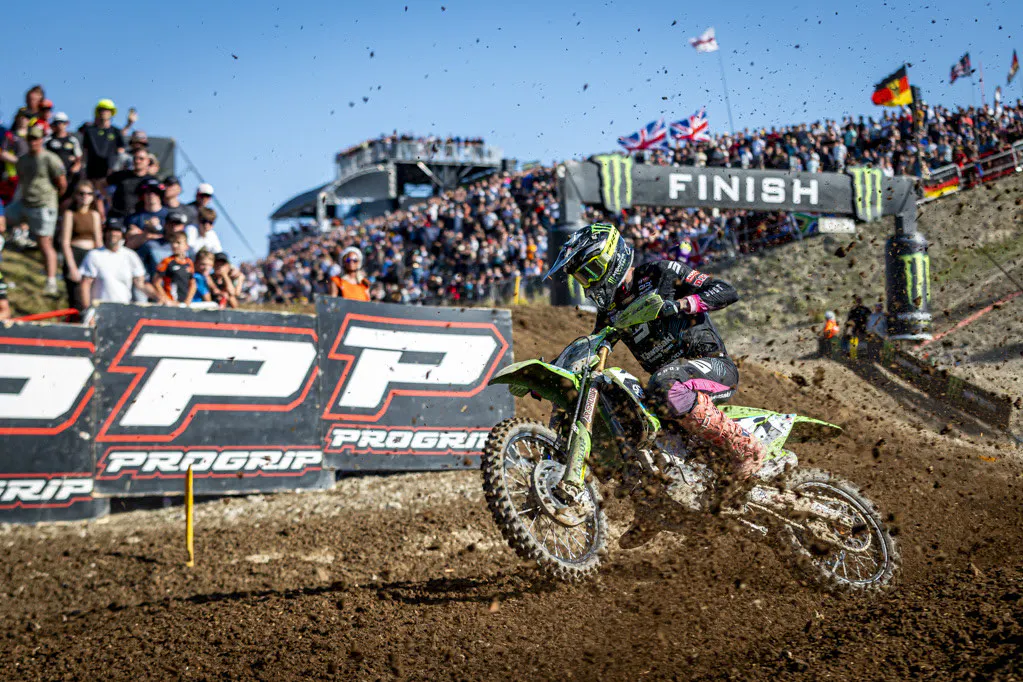 Febvre, who knocked Herlings down in Saturday's qualifying race, rallied to the podium on Sunday. He's third in points.
