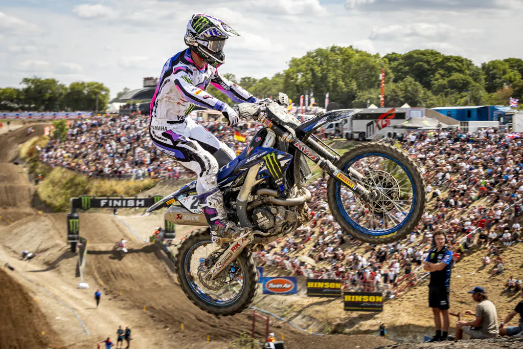 Tim Gajser had a second-moto crash but still salvaged the podium.