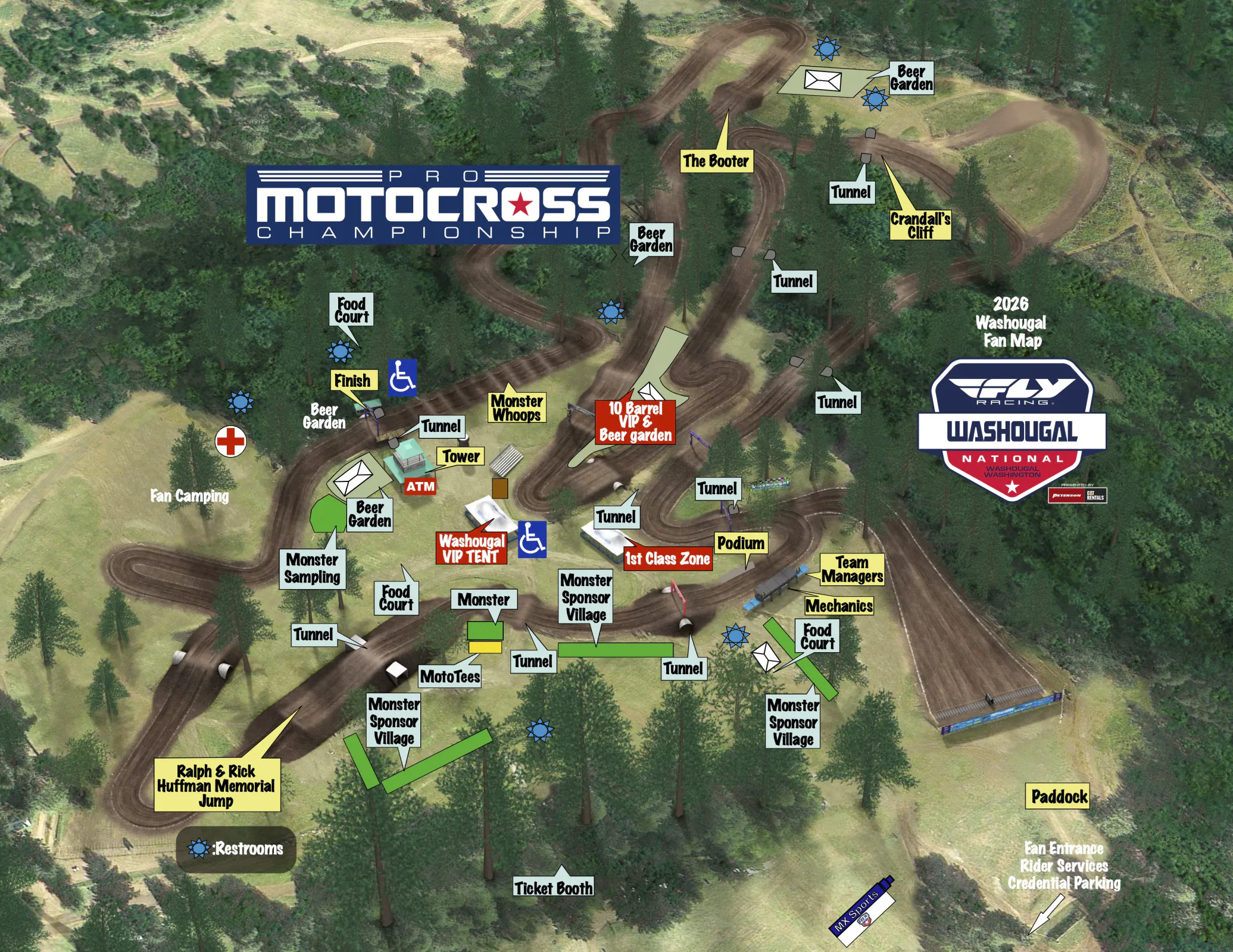 2026 Washougal National Fan Map