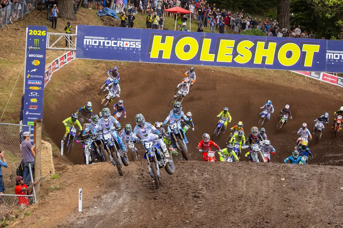 Cole Davies [#37] grabbed the holeshot in Moto 1 and carried on to a wire-to-wire victory as Landen Gordon [#180] initiated a multi-rider incident to begin the moto.