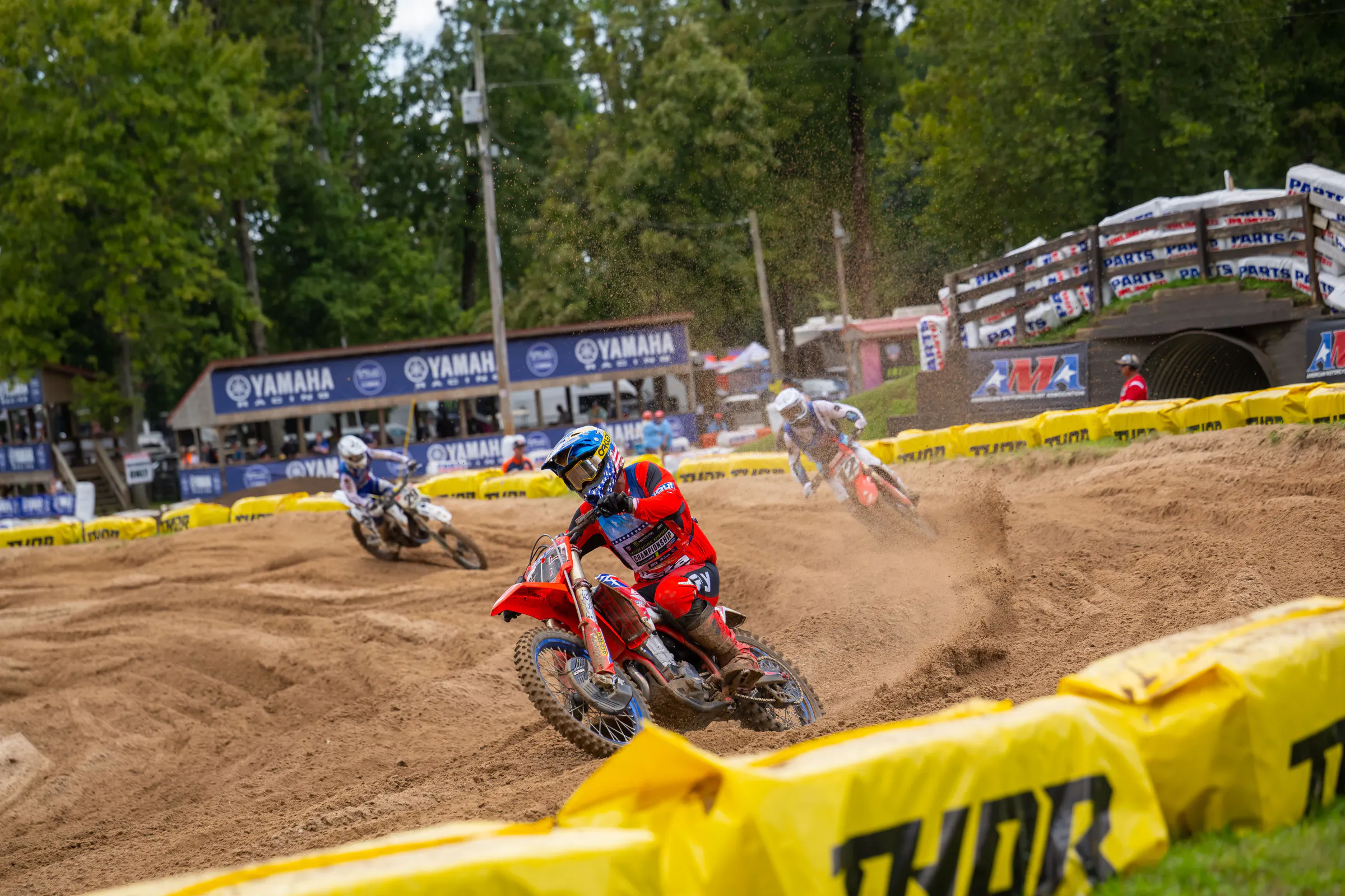 Zach Osborne leading Jake Weimer and Phil Nicoletti on Tuesday.
