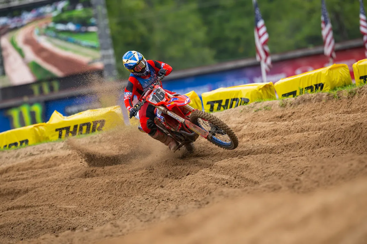 Beta rider Zach Osborne's return to the Ranch started with a Junior Moto 1 victory.