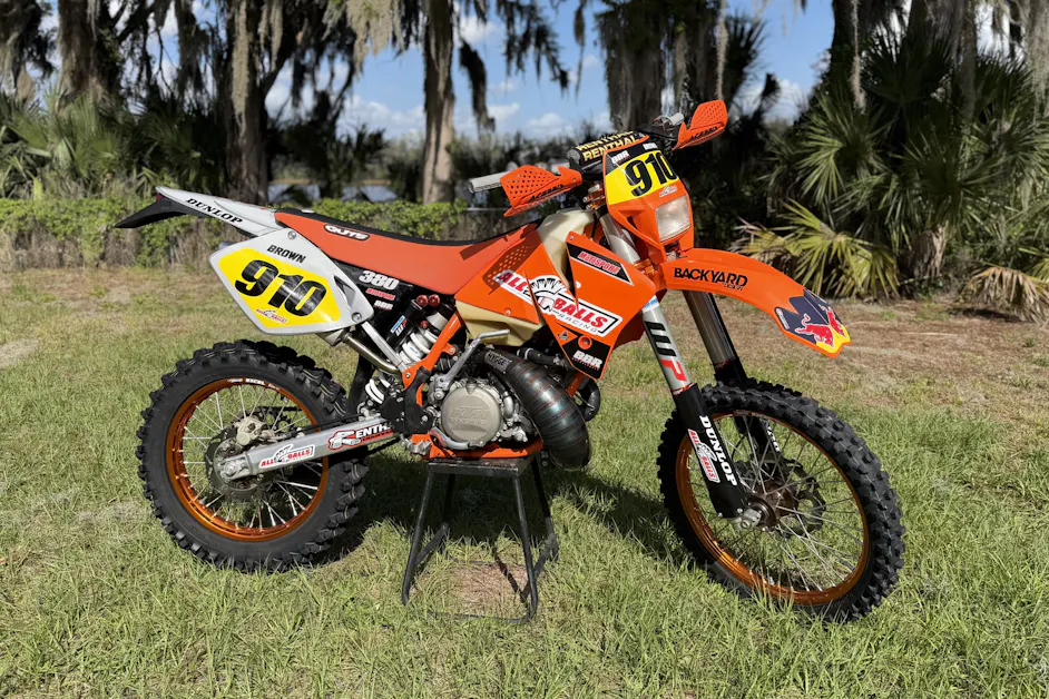 Behind Carson Brown's All Balls Racing KTM 380 "Lady" Build