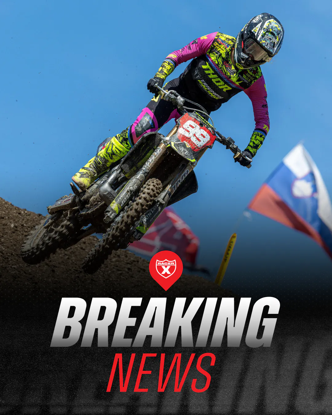 Guillem Farres crashed out of Saturday's qualifying race in Sweden and his status for Sunday's motos is not yet known.