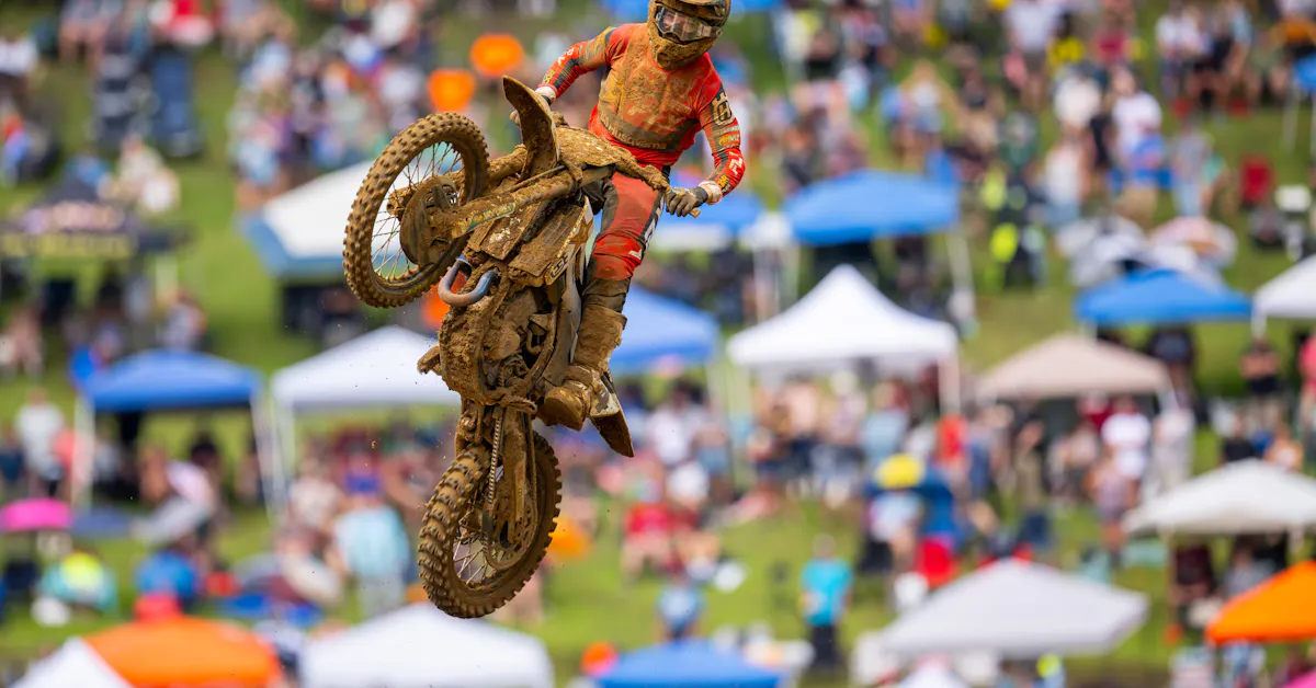 RJ Hampshire on Budds Creek National: “Not our day. Lost my shifter first lap of moto 1 and was stuck in 2nd gear the whole moto”