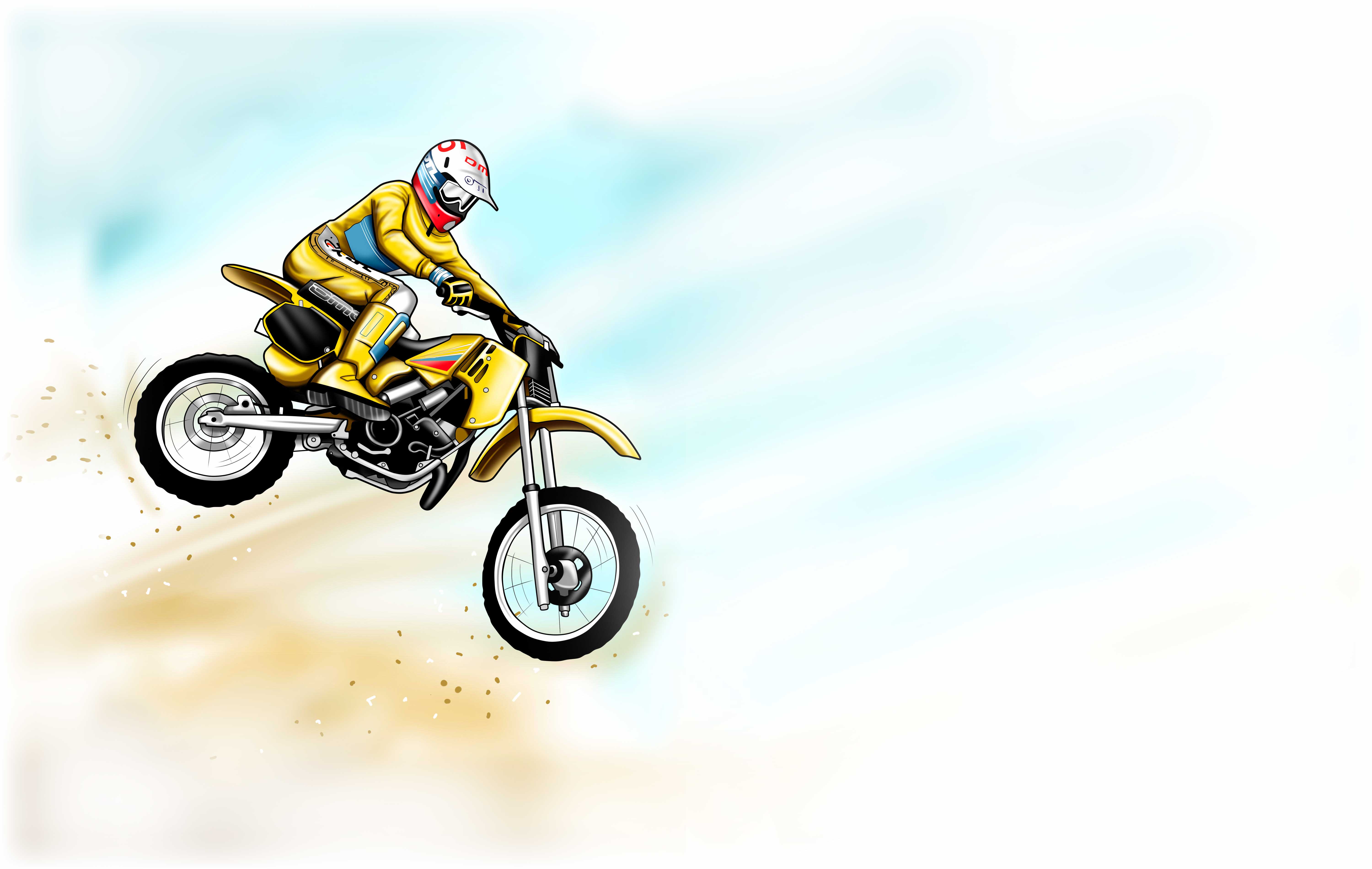 Tail Whipping Motocross Stock Illustration - Download Image Now